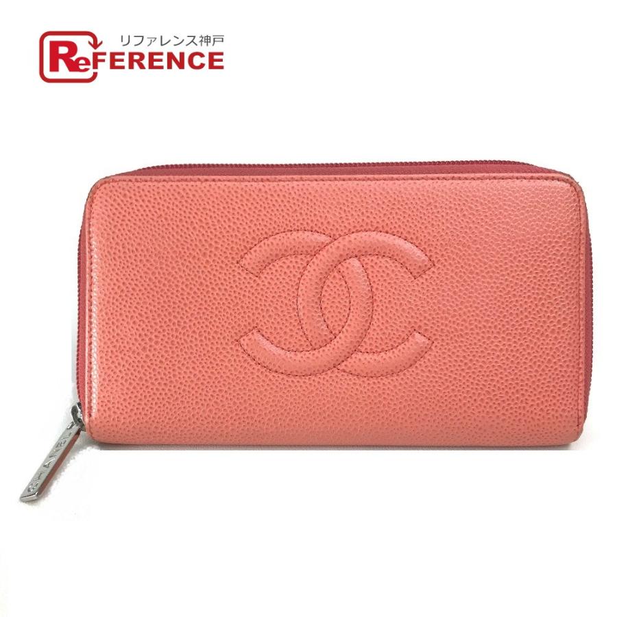 CHANEL シャネル CC ココマーク ラウンドファスナー長財布 キャビア