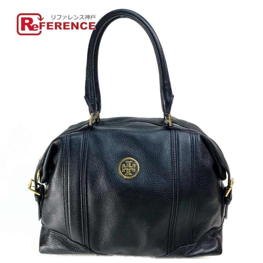 Tory Burch トリーバーチ ロゴ ミラー付き ハンドバッグ レザー