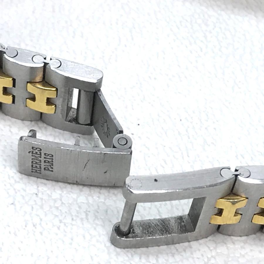 【不動品】HERMES 時計　レディース　プロフィール　コンビ　ゴールド　デイト HERMES エルメス プロフィール コンビ デイト レディース腕時計