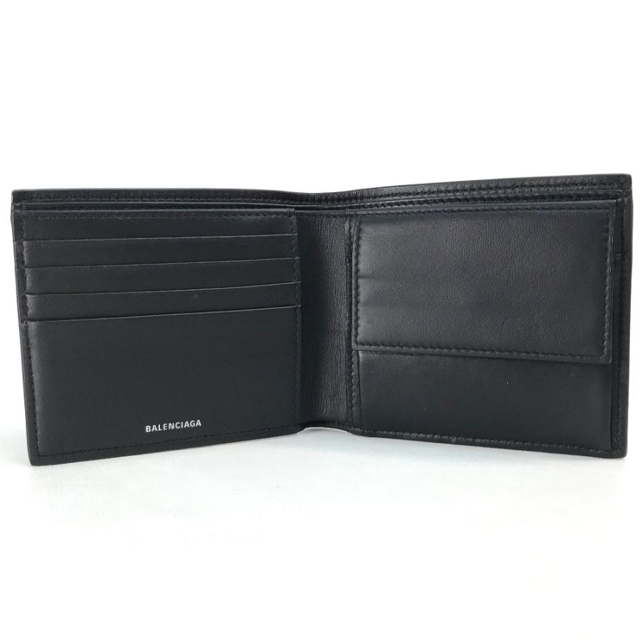 BALENCIAGA バレンシアガ 487435 エブリデイ コンパクトウォレット 2つ折り短財布 レザー ユニセックス ブラック | BALENCIAGA | 04