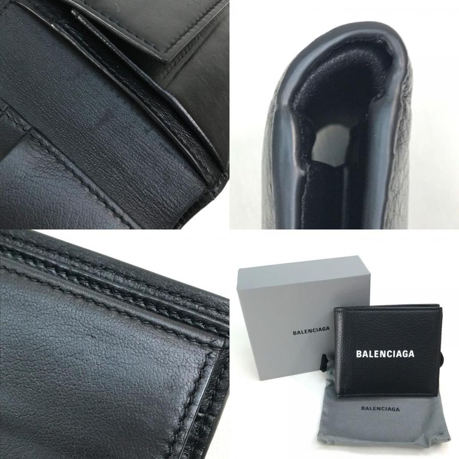 BALENCIAGA バレンシアガ 487435 エブリデイ コンパクトウォレット 2つ折り短財布 レザー ユニセックス ブラック | BALENCIAGA | 09