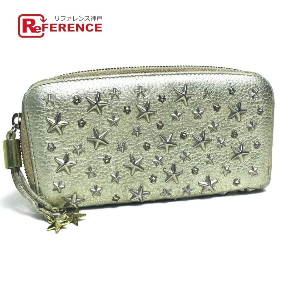 JIMMY CHOO ジミーチュウ スタースタッズ ラウンドファスナー長財布