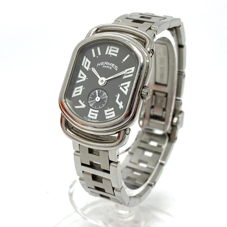 HERMES エルメス RA2.210 ラリー スモセコ クォーツ 腕時計 SS シルバー レディース【中古】 | HERMES | 01