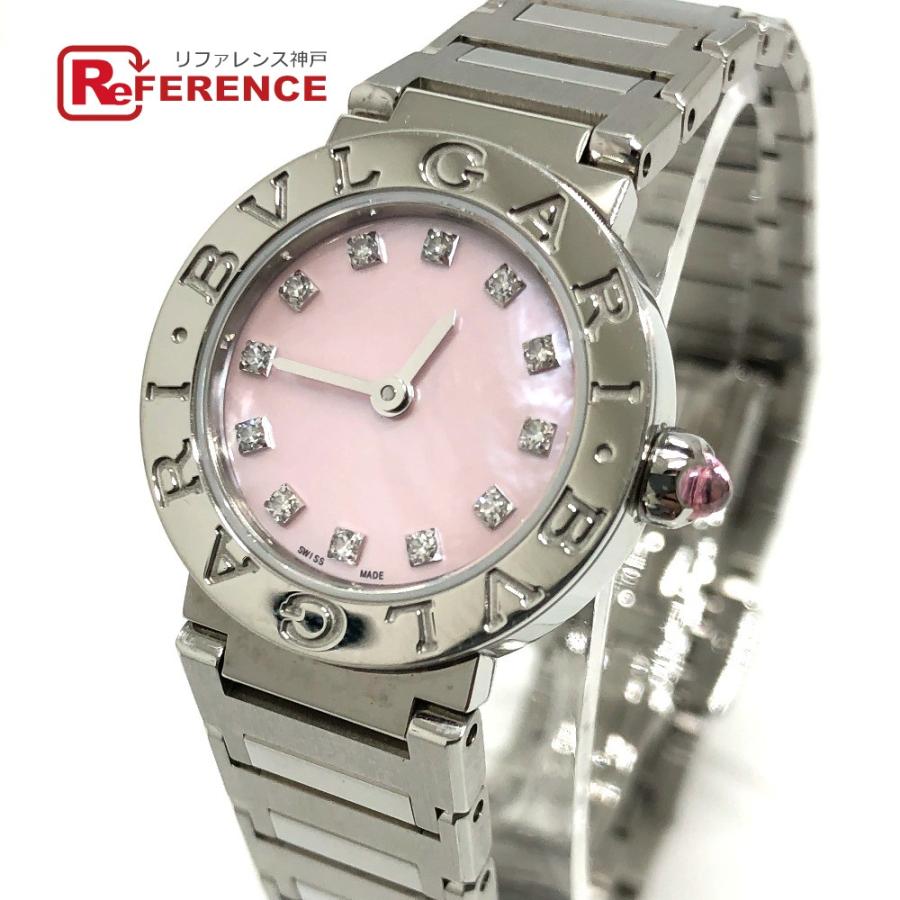 美品 BVLGARI ブルガリ BBL23C2SS 12P ダイヤ デイト クォーツ ブルガリブルガリ 腕時計 シルバー レディース【中古】 | BVLGARI