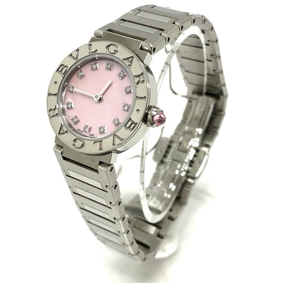 美品 BVLGARI ブルガリ BBL23C2SS 12P ダイヤ デイト クォーツ ブルガリブルガリ 腕時計 シルバー レディース【中古】 | BVLGARI | 01