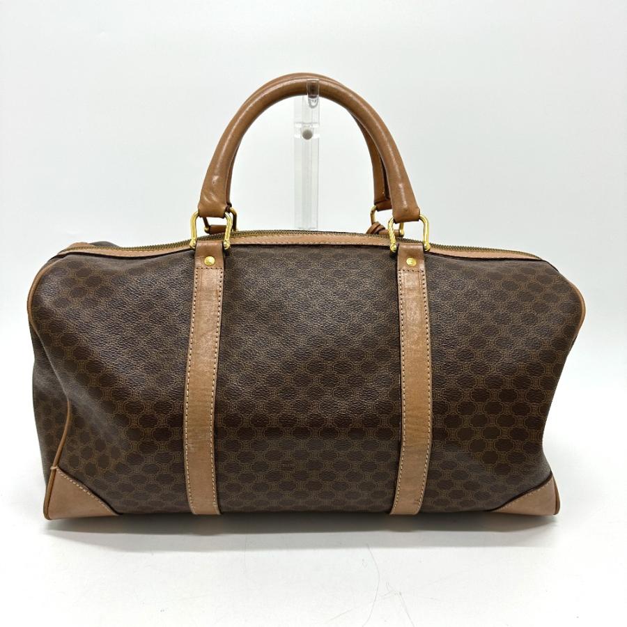 CELINE セリーヌ マカダム ヴィンテージ カバン ハンドバッグ ボストンバッグ PVC/レザー ブラウン ユニセックス【中古】 | CELINE | 01