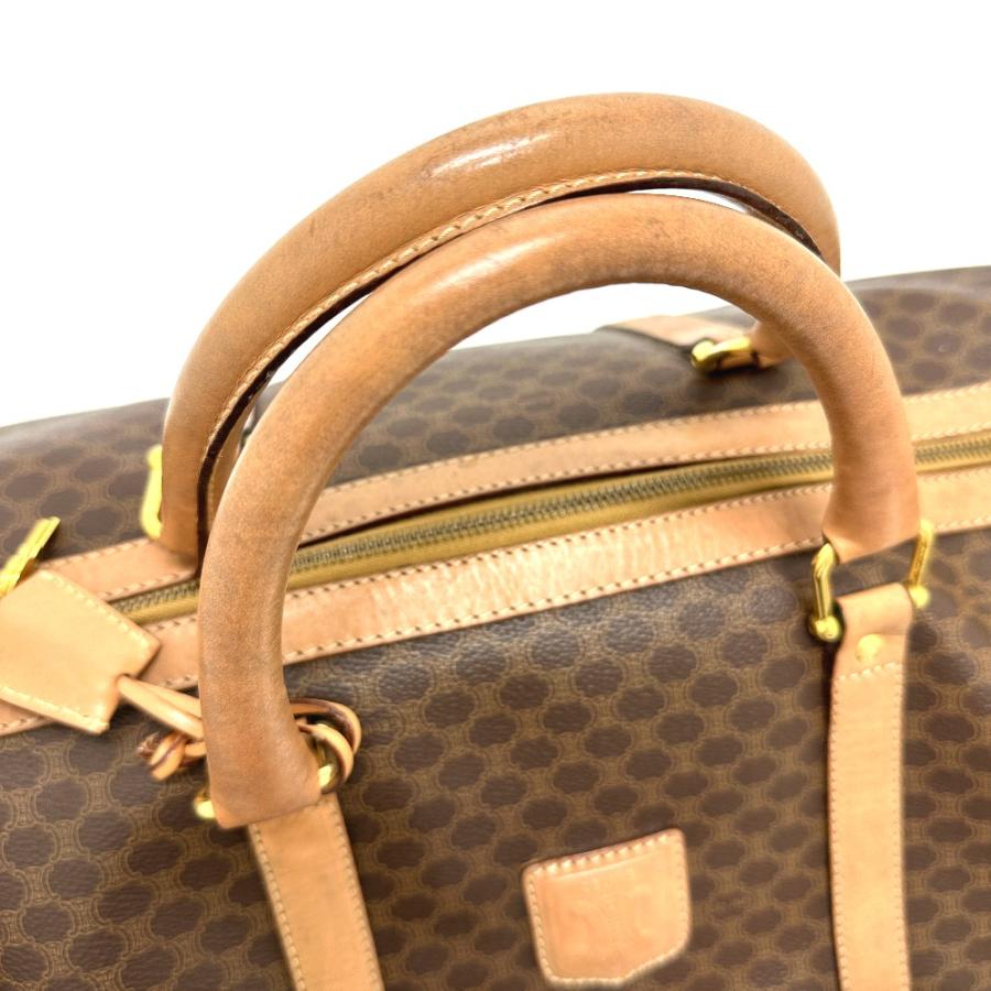 CELINE セリーヌ マカダム ヴィンテージ カバン ハンドバッグ ボストンバッグ PVC/レザー ブラウン ユニセックス【中古】 | CELINE | 07