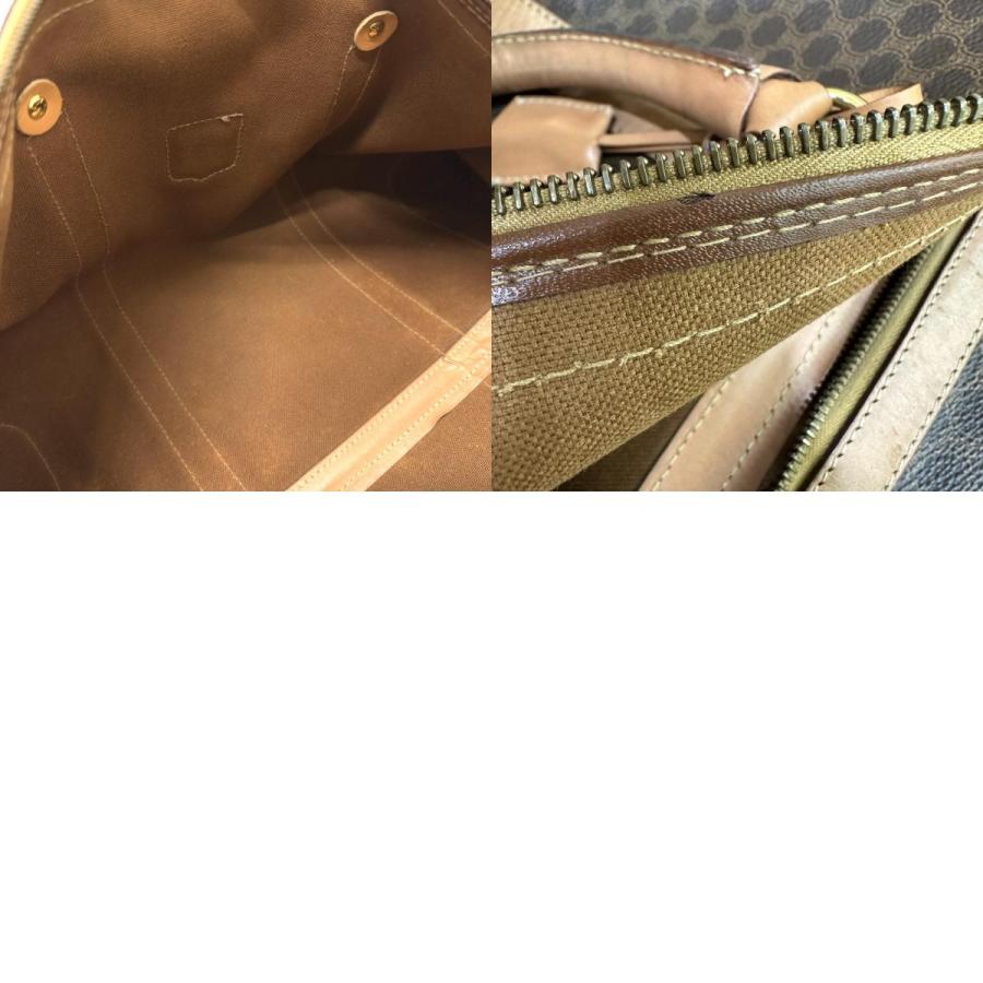 CELINE セリーヌ マカダム ヴィンテージ カバン ハンドバッグ ボストンバッグ PVC/レザー ブラウン ユニセックス【中古】 | CELINE | 09