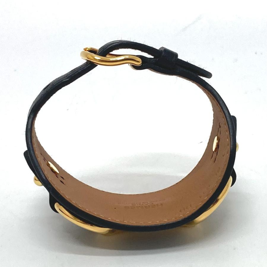 HERMES エルメス ホースビット　 アクセサリー バングル ブレスレット ヴォースイフト Y刻 ブラック レディース【中古】新品同様 | HERMES | 05