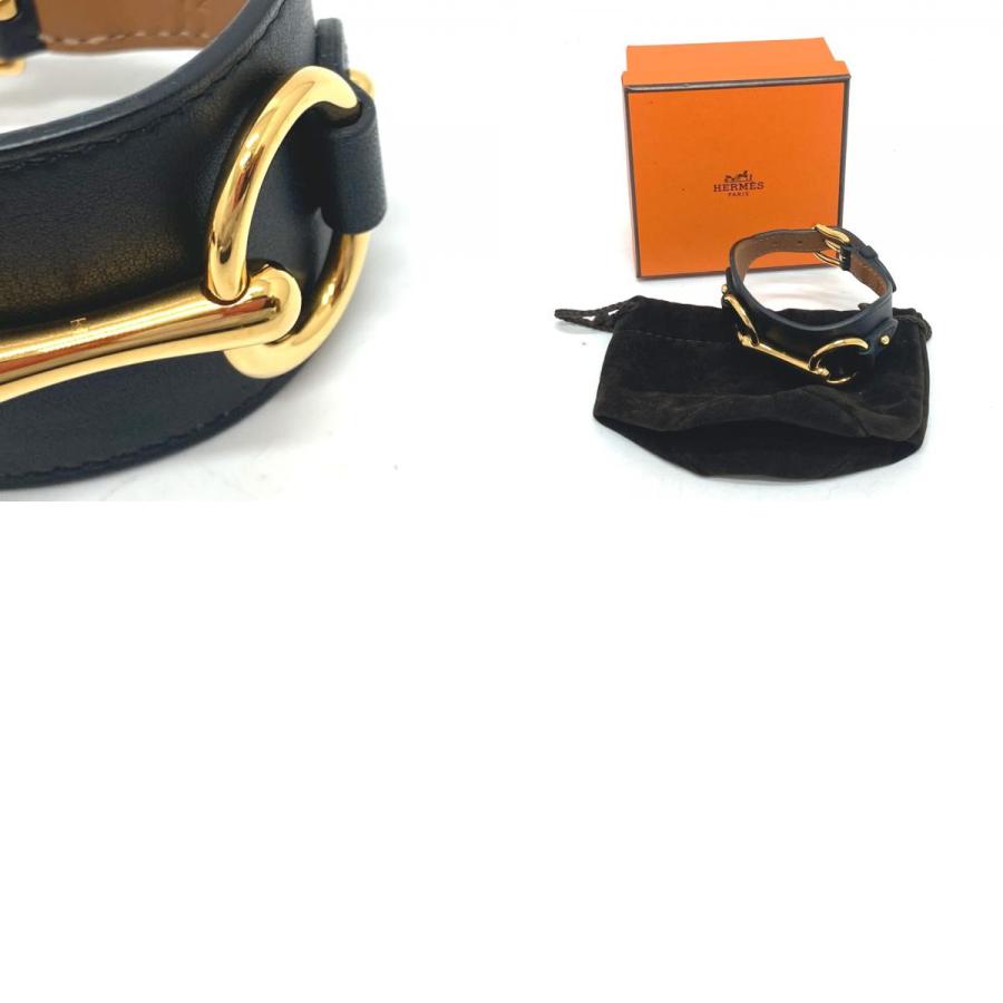HERMES エルメス ホースビット　 アクセサリー バングル ブレスレット ヴォースイフト Y刻 ブラック レディース【中古】新品同様 | HERMES | 09