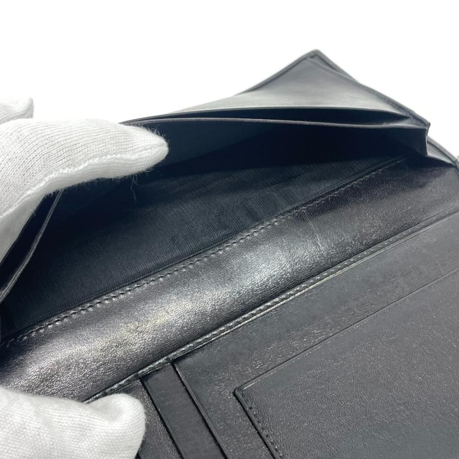 CELINE セリーヌ 馬車ロゴ ヴィンテージ 札入れ 長財布 レザー ブラック ユニセックス【中古】 | CELINE | 07