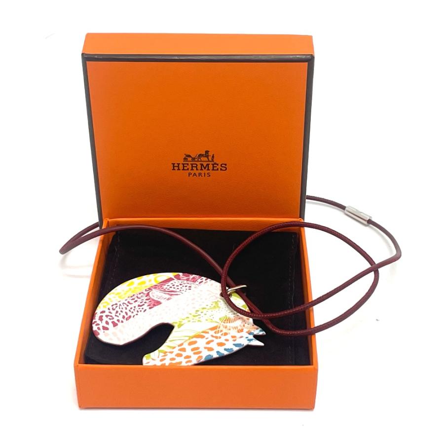 HERMES エルメス タッタソール タトゥアージュGM ジャングルラブレインボー ネックレス エナメル ルージュグレナ マルチカラー 未使用 | HERMES | 06