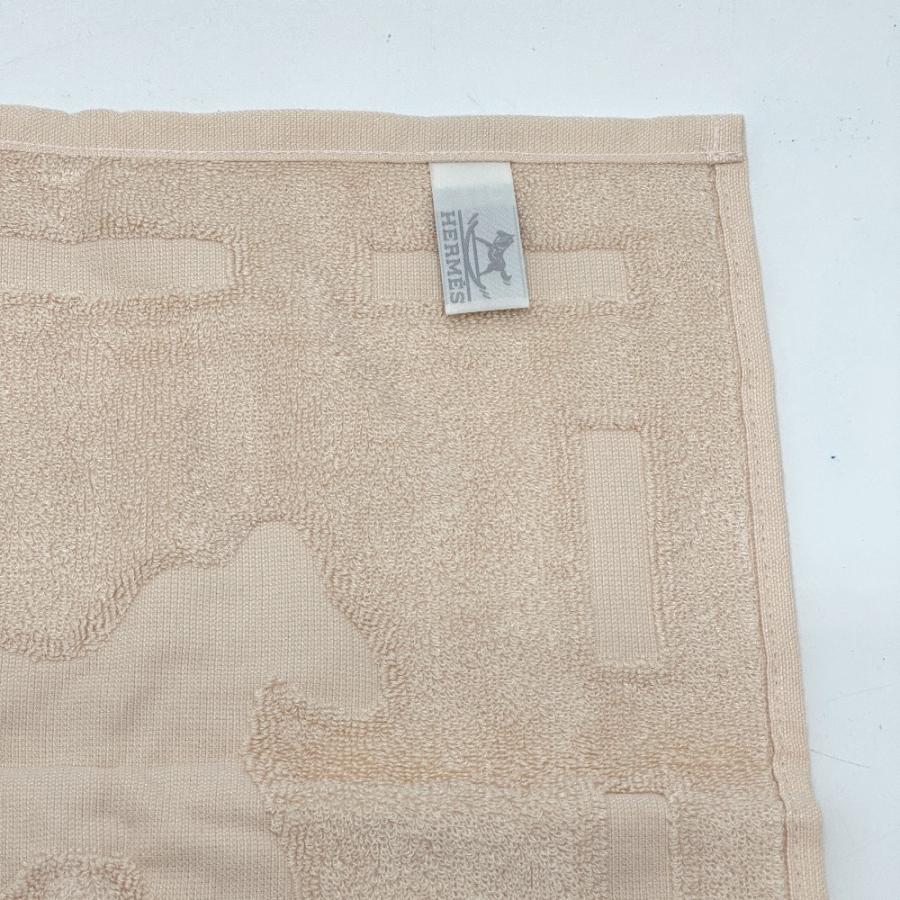 新品同様 HERMES エルメス ロゴ ハンドタオル 馬 タオル ベージュ レディース【中古】 | HERMES | 08