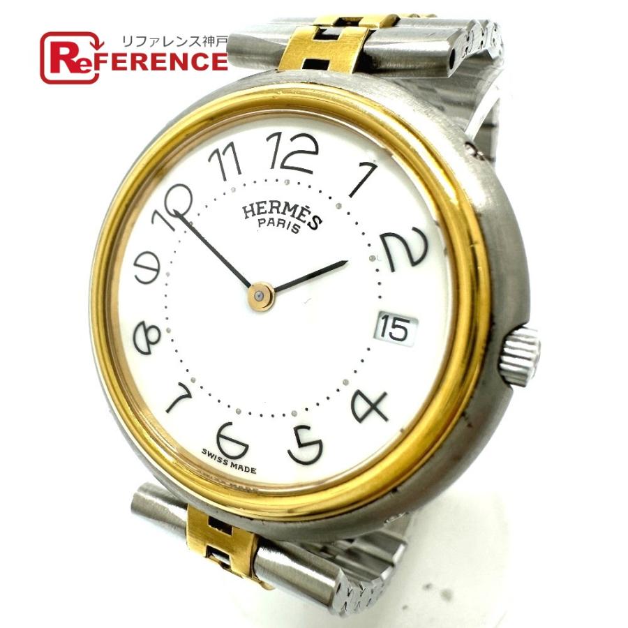 HERMES エルメス プロフィール クォーツ デイト 腕時計 シルバー メンズ【中古】 | HERMES