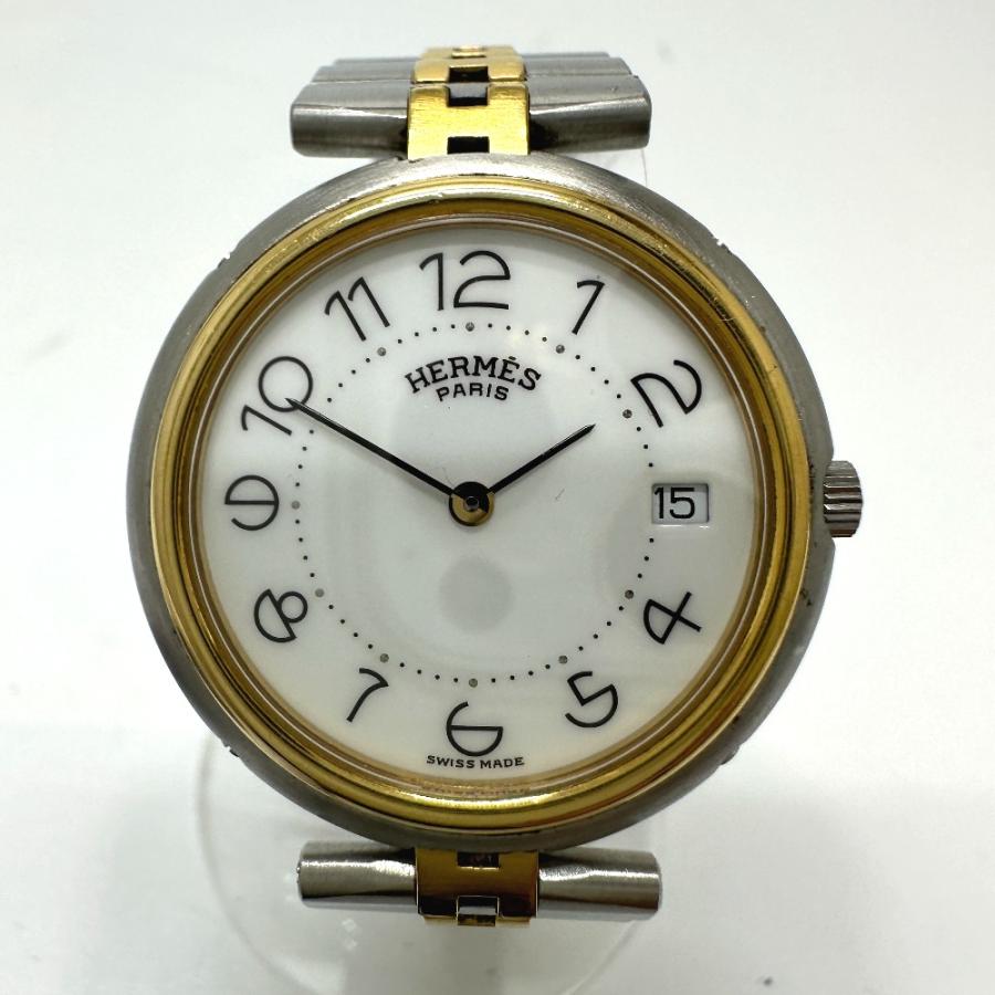 HERMES エルメス プロフィール クォーツ デイト 腕時計 シルバー メンズ【中古】 | HERMES | 02