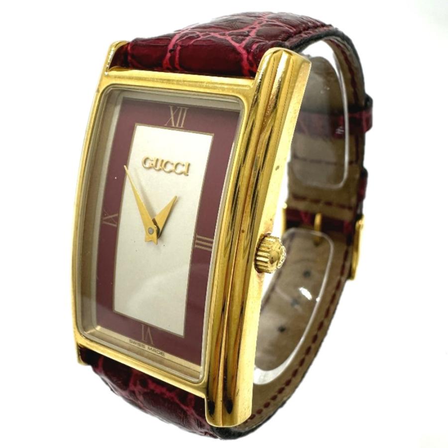 GUCCI グッチ 2600M レクタンギュラー メンズ腕時計 腕時計 ゴールド メンズ【中古】 | GUCCI | 01