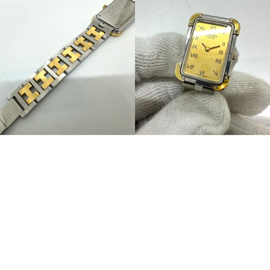 HERMES エルメス CR1.240 クロアジュール コンビ クォーツ 腕時計 シルバー レディース【中古】 | HERMES | 09