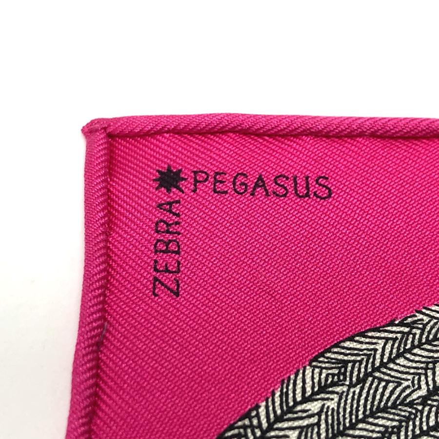 新品同様 HERMES エルメス カレ20 ナノカレ ゼブラ ペガサス スカーフ ピンク レディース【中古】 | HERMES | 05