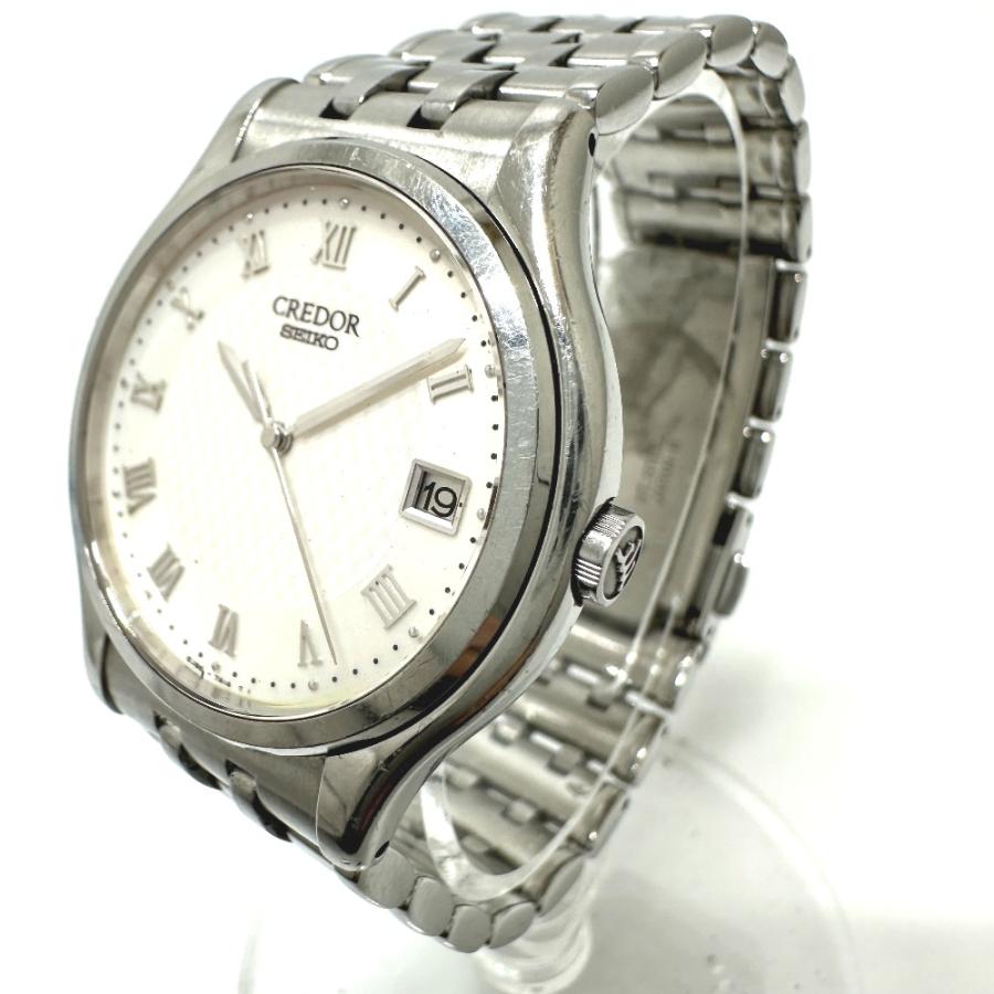 SEIKO セイコー 8J86-7A00 クォーツ デイト クレドール 腕時計 シルバー メンズ【中古】 | SEIKO | 01