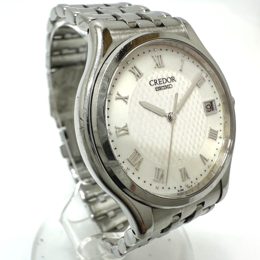 SEIKO セイコー 8J86-7A00 クォーツ デイト クレドール 腕時計 シルバー メンズ【中古】 | SEIKO | 03