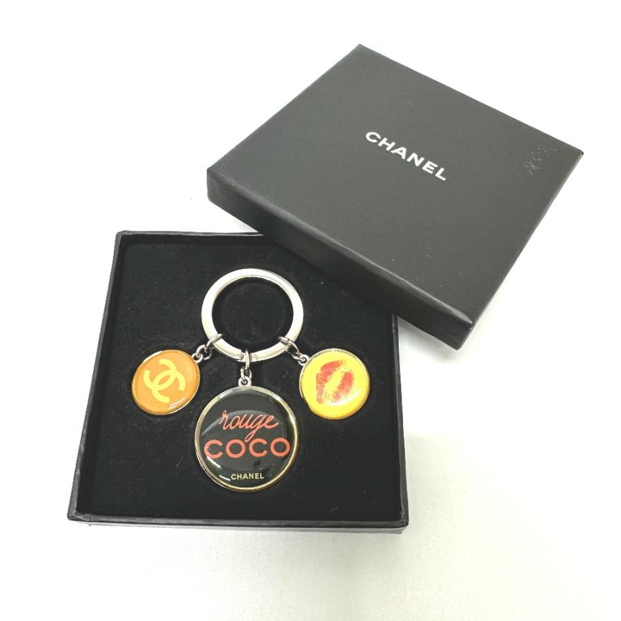 新品同様 CHANEL シャネル ルージュ キーホルダー キーリング ブラック レディース【中古】 | CHANEL | 07