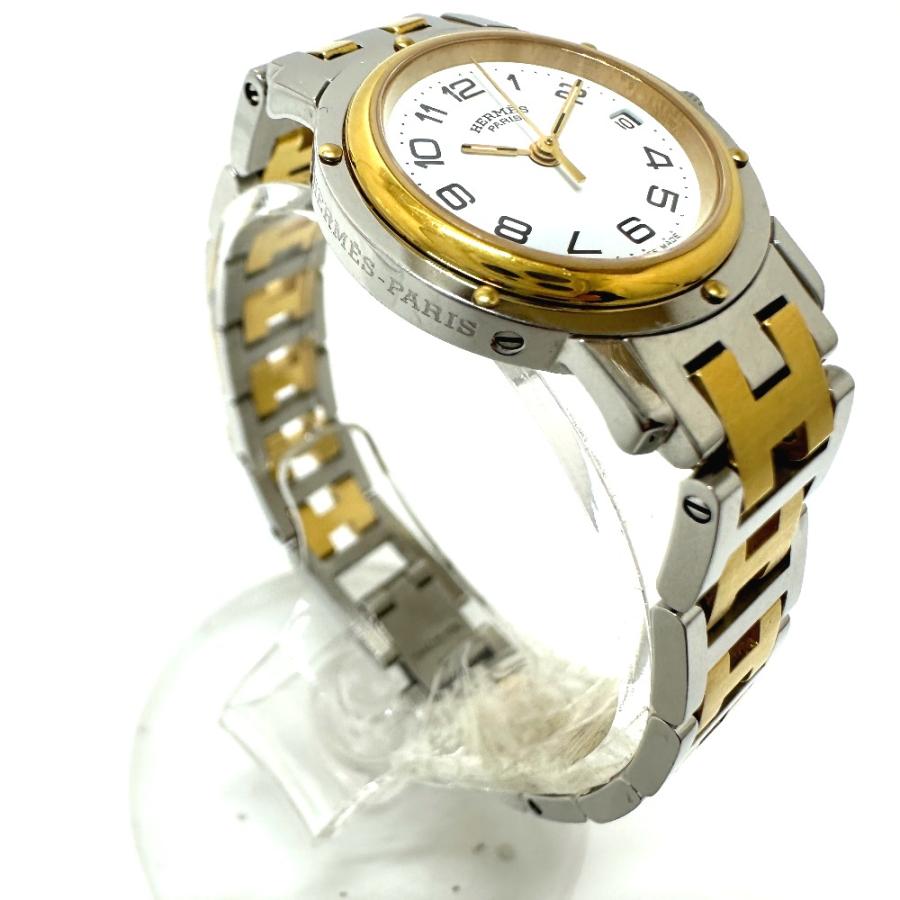 HERMES エルメス CL3.240 クリッパー クォーツ デイト 腕時計 シルバー レディース【中古】 | HERMES | 03
