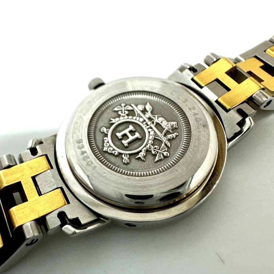 HERMES エルメス CL3.240 クリッパー クォーツ デイト 腕時計 シルバー レディース【中古】 | HERMES | 05