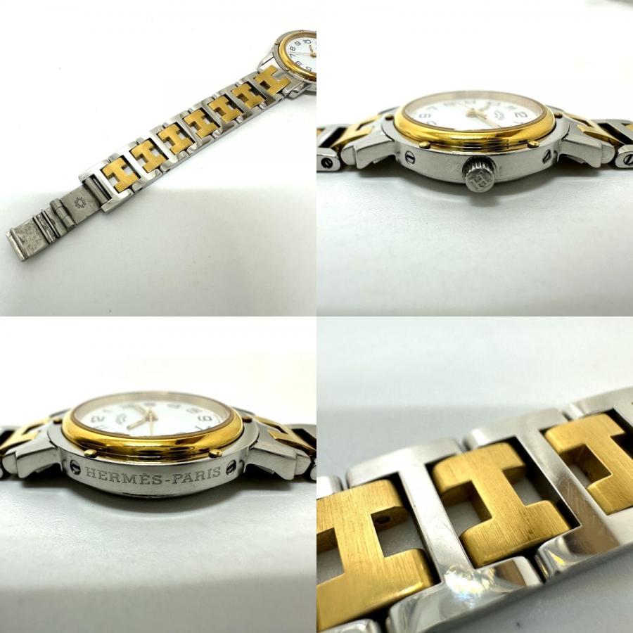 HERMES エルメス CL3.240 クリッパー クォーツ デイト 腕時計 シルバー レディース【中古】 | HERMES | 09