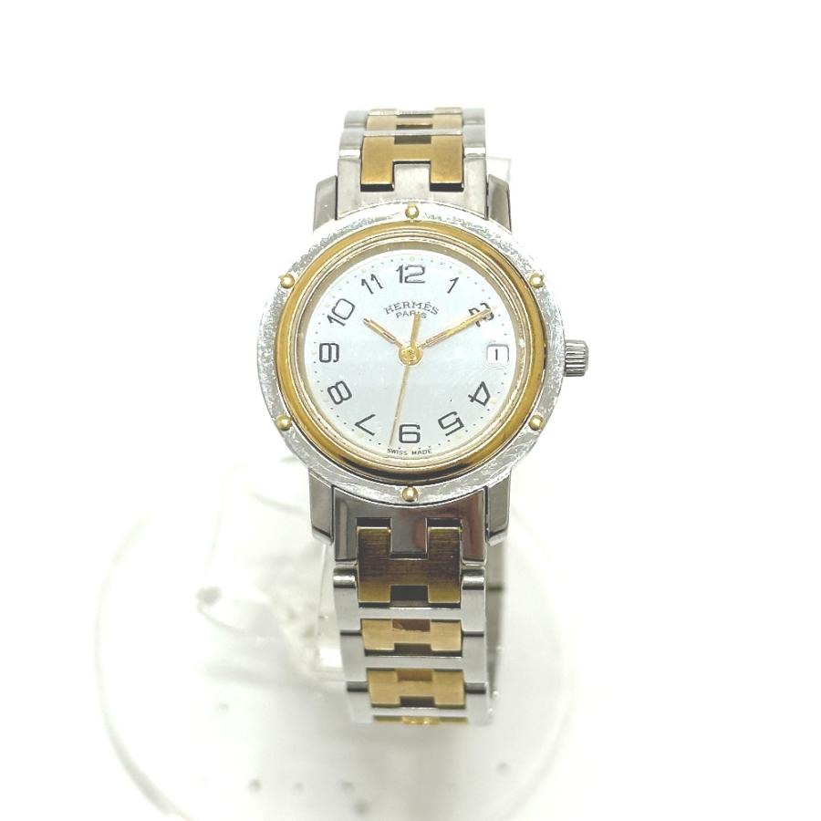 HERMES エルメス CL3.240 クリッパー クォーツ デイト  腕時計 シルバー レディース【中古】 | HERMES | 02