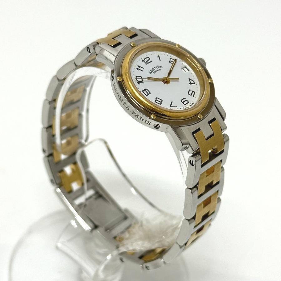 HERMES エルメス CL3.240 クリッパー クォーツ デイト  腕時計 シルバー レディース【中古】 | HERMES | 03