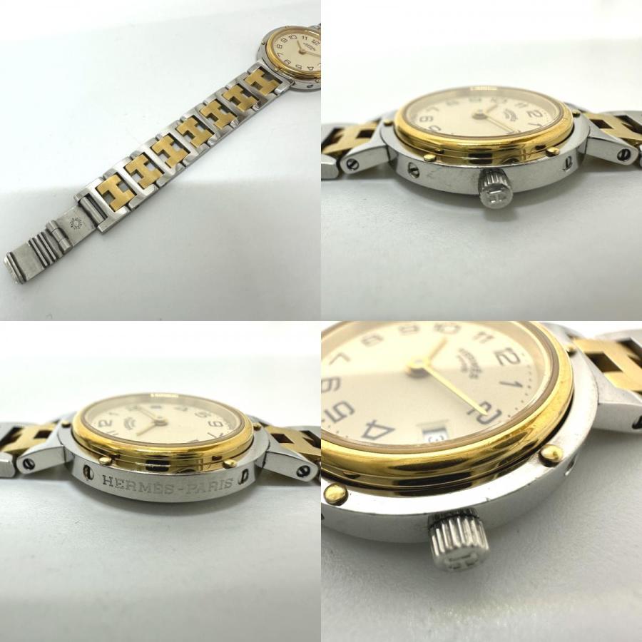 HERMES エルメス クリッパー クォーツ デイト 腕時計 シルバー レディース【中古】 | HERMES | 09