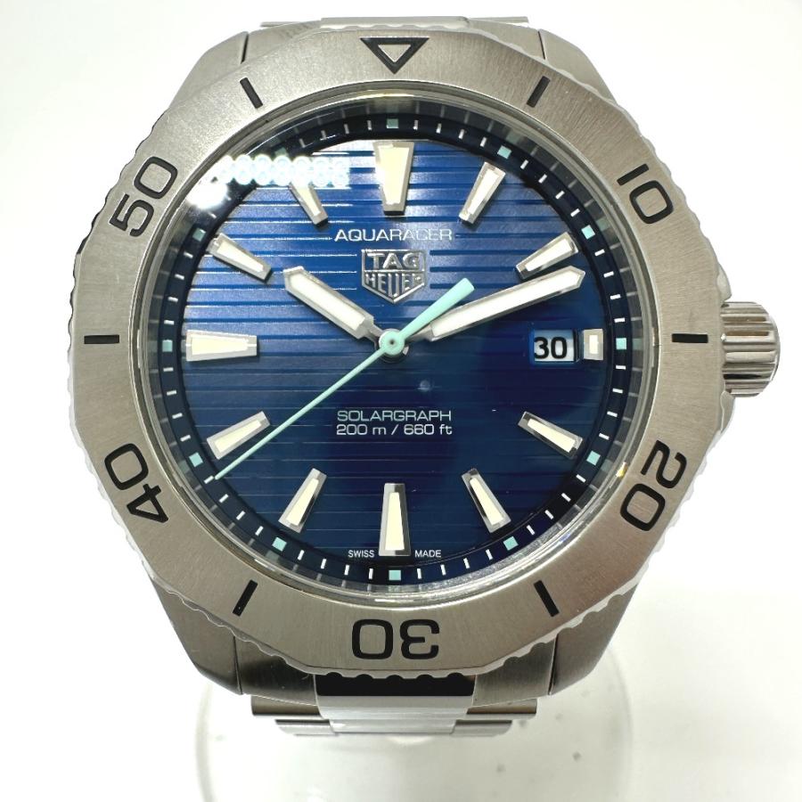 TAG HEUER タグホイヤー WBP1113 アクアレーサー ソーラーグラフ クォーツ デイト プロフェッショナル200 腕時計 シルバー メンズ【中古】 |  | 02