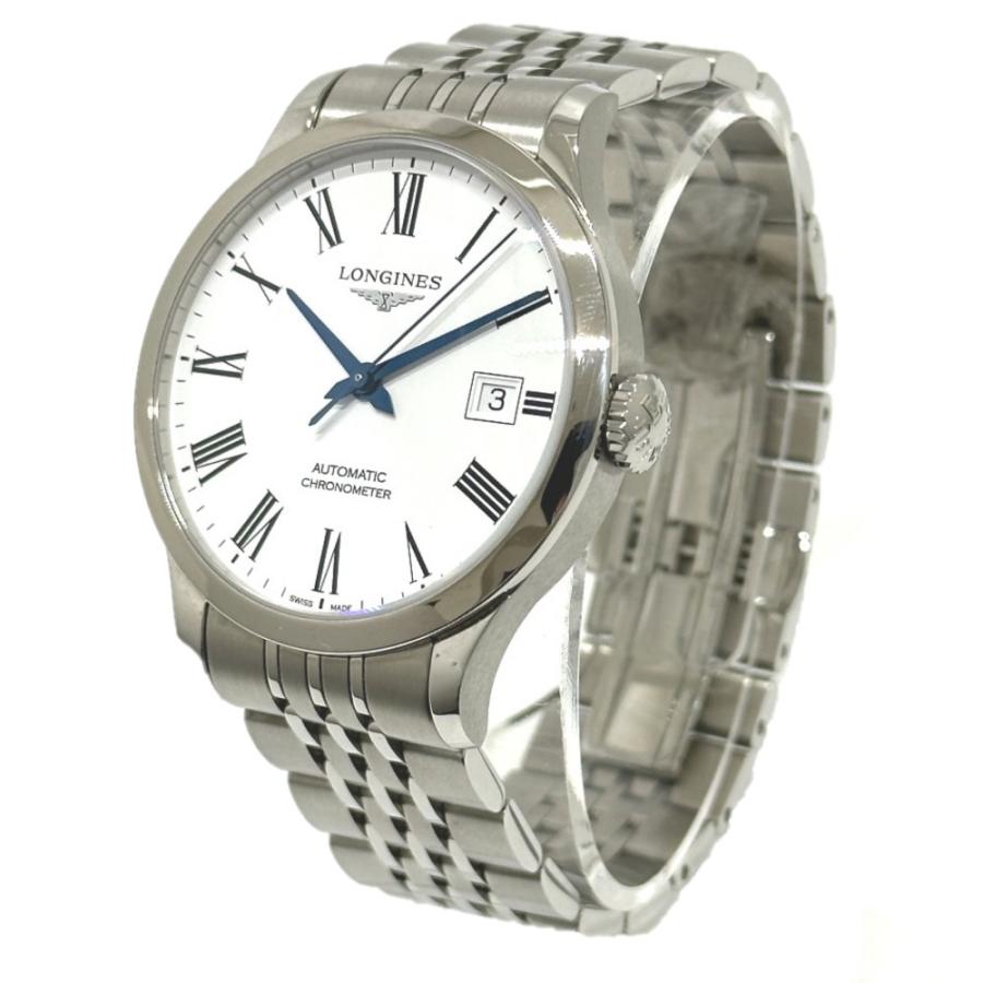 美品 LONGINES ロンジン L2.820.4.11.6 レコード クロノメーター 自動巻き デイト 腕時計 シルバー メンズ【中古】 | LONGINES | 01