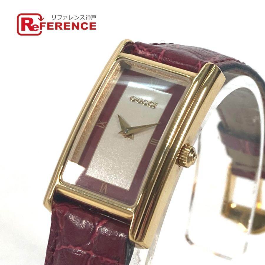 GUCCI グッチ 2600L ロゴ ウォッチ ヴィンテージ 腕時計 レッド レディース【中古】 | GUCCI