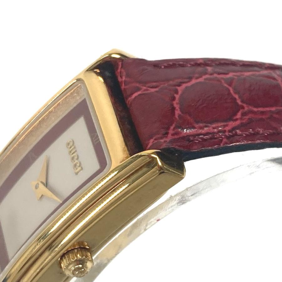 GUCCI グッチ 2600L ロゴ ウォッチ ヴィンテージ 腕時計 レッド レディース【中古】 | GUCCI | 02