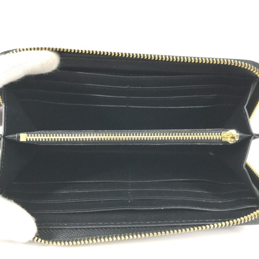 COACH コーチ 76546 ロゴ アップル リンゴ ラウンドファスナー ロングウォレット 長財布 ブラック レディース【中古】 | COACH | 08