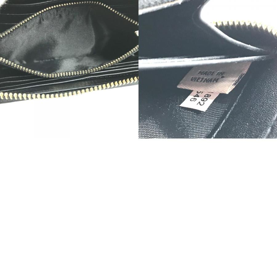 COACH コーチ 76546 ロゴ アップル リンゴ ラウンドファスナー ロングウォレット 長財布 ブラック レディース【中古】 | COACH | 09