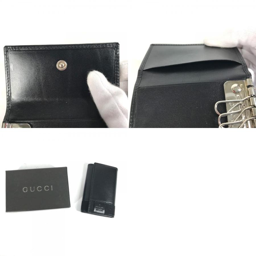 GUCCI 未使用 グッチ 033・2149 GG ロゴ 6連 レザー キーケース 