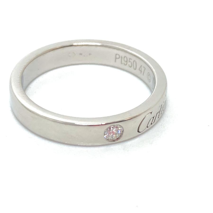 新品同様 CARTIER カルティエ エングレーブド 1P ダイヤ  指輪 リング・指輪 シルバー レディース【中古】 | Cartier | 05