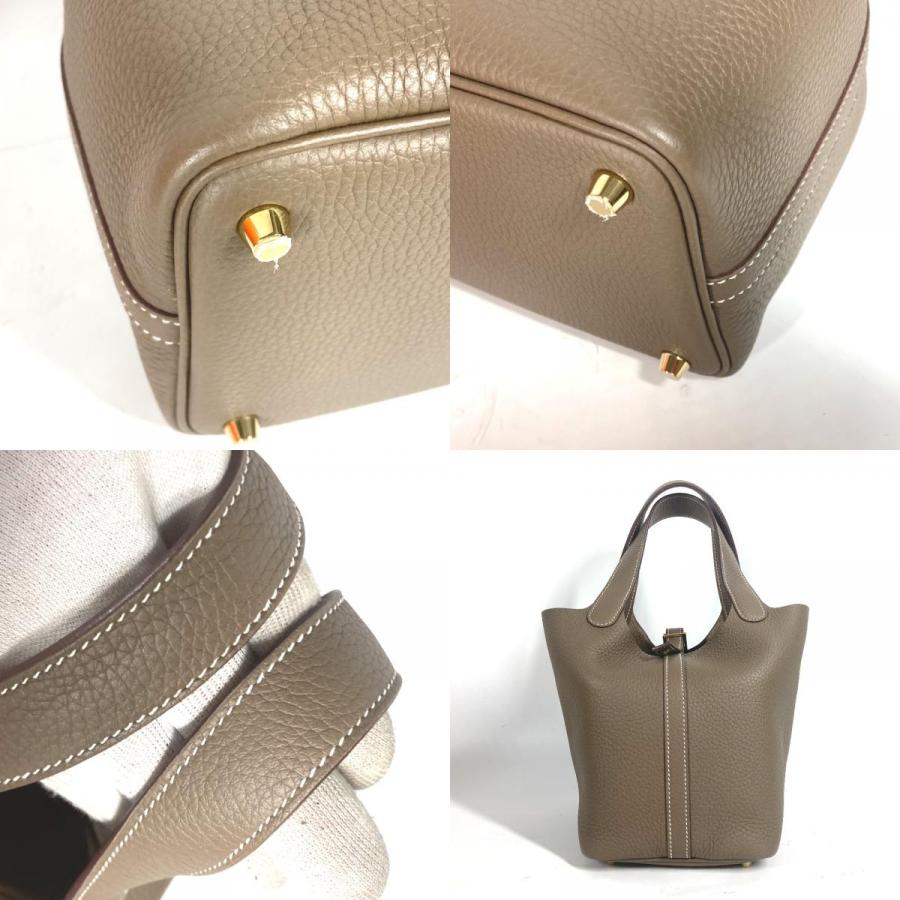 未使用 HERMES エルメス ピコタンロックPM ピコタン ハンドバッグ カバン バッグ ハンドバッグ エトゥープ ゴールド金具【中古】 | HERMES | 08
