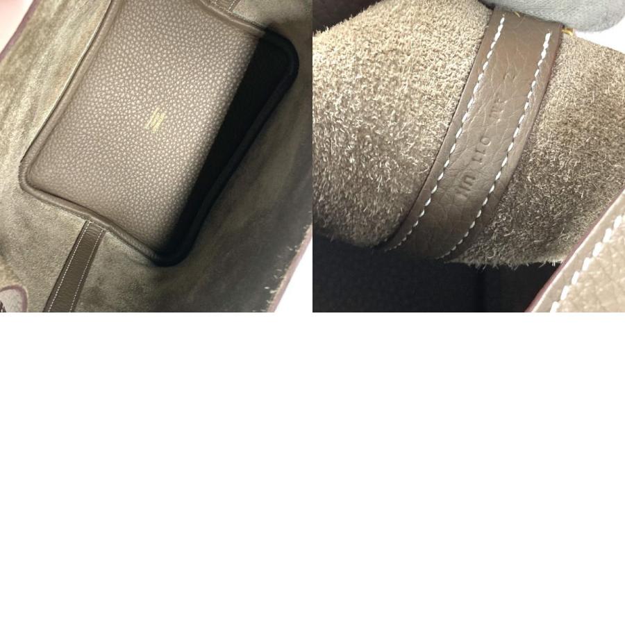 未使用 HERMES エルメス ピコタンロックPM ピコタン ハンドバッグ カバン バッグ ハンドバッグ エトゥープ ゴールド金具【中古】 | HERMES | 09