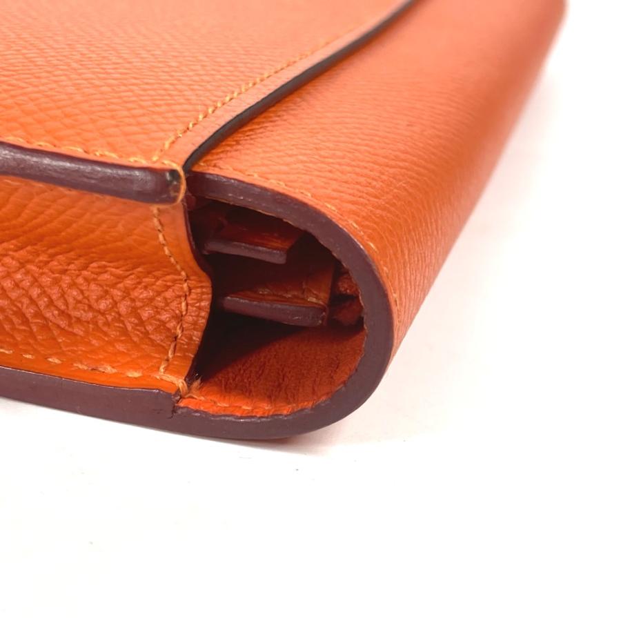 美品 HERMES エルメス パッサンロング フラップ ロングウォレット 長  