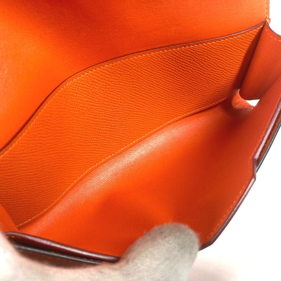 美品 HERMES エルメス パッサンロング フラップ ロングウォレット 長  