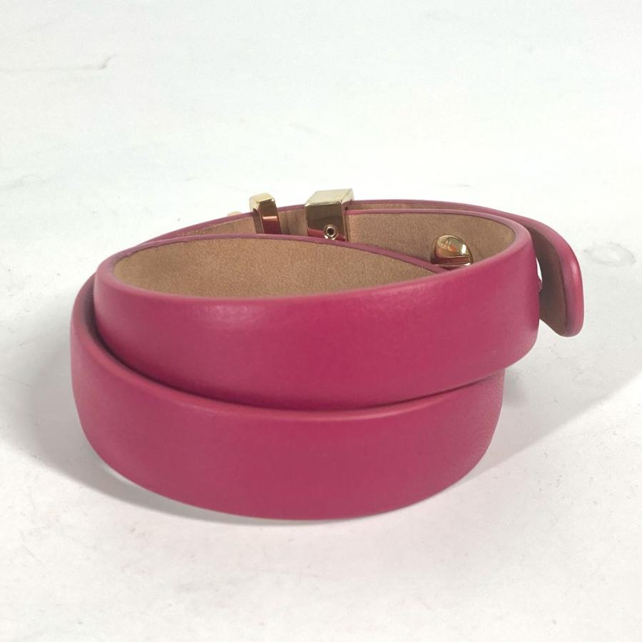 美品 Salvatore Ferragamo サルヴァトーレフェラガモ 2重 ガンチーニ アクセサリー ブレスレット ピンク レディース【中古】 |  | 02
