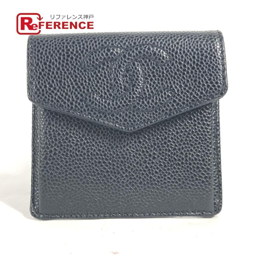 CHANEL シャネル A13233 CC ココマーク 財布 小銭入れ コンパクトウォレット コインケース ブラック レディース【中古】 | CHANEL