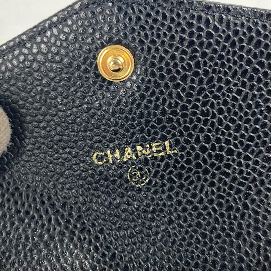 CHANEL シャネル A13233 CC ココマーク 財布 小銭入れ コンパクトウォレット コインケース ブラック レディース【中古】 | CHANEL | 03