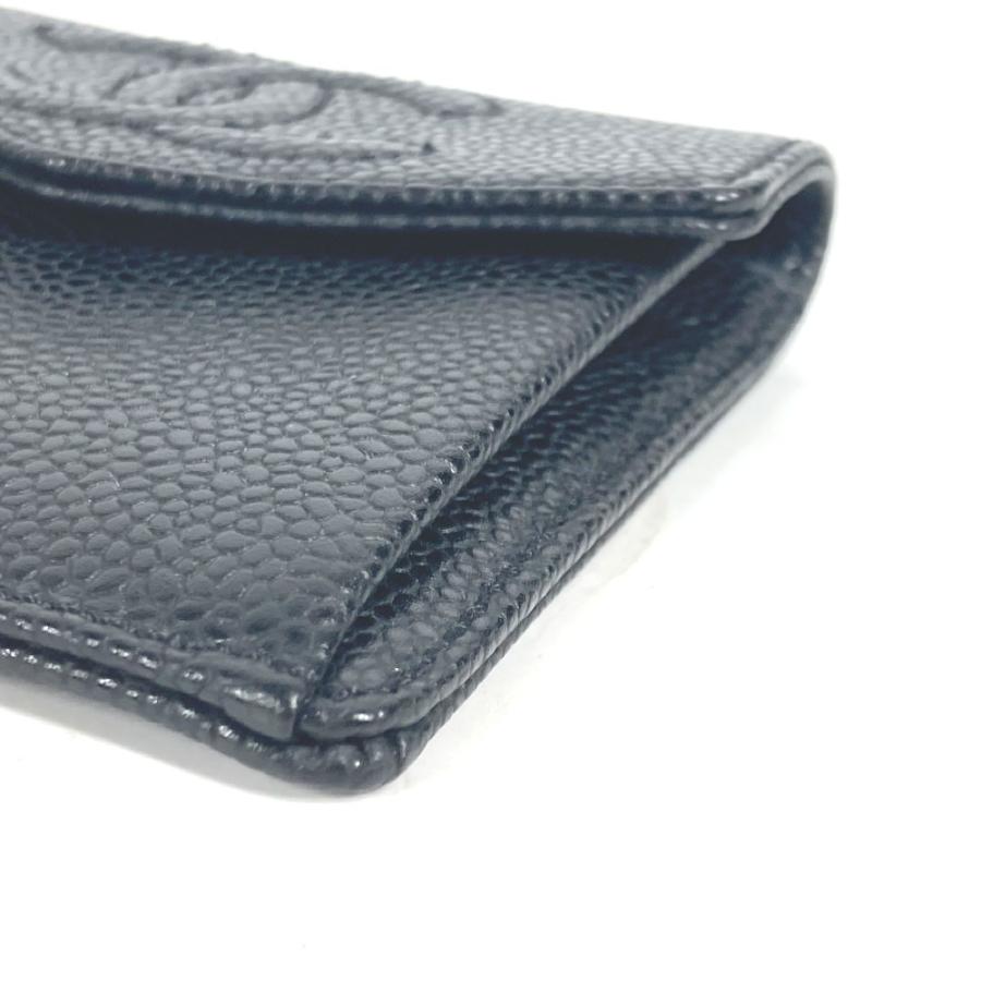 CHANEL シャネル A13233 CC ココマーク 財布 小銭入れ コンパクトウォレット コインケース ブラック レディース【中古】 | CHANEL | 08