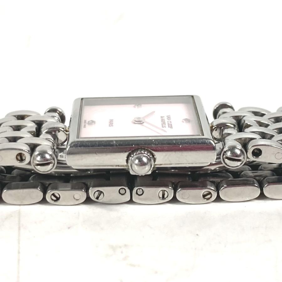 Van Cleef & Arpels ヴァンクリーフ＆アーペル 522642 クラシックカレ  4Pダイヤモンド  レディースウォッチ ピンクシェル 腕時計【中古】 |  | 05