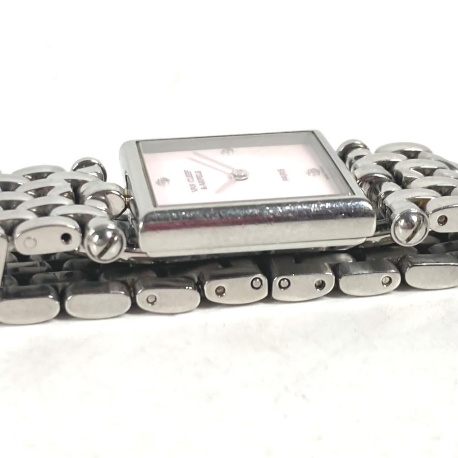 Van Cleef & Arpels ヴァンクリーフ＆アーペル 522642 クラシックカレ  4Pダイヤモンド  レディースウォッチ ピンクシェル 腕時計【中古】 |  | 06