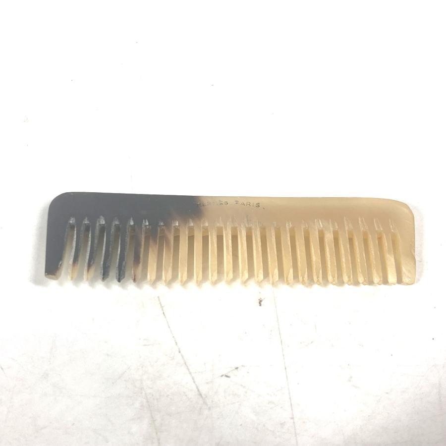 HERMES エルメス アクセサリー ミニ 小物 コーム 櫛 ポーチ付き ヘアケア ケース付き くし ベージュ ユニセックス【中古】 | HERMES | 01